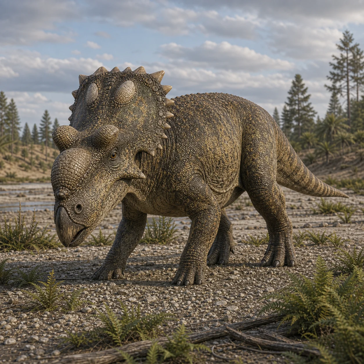 Achelousaurus — reconstrução científica