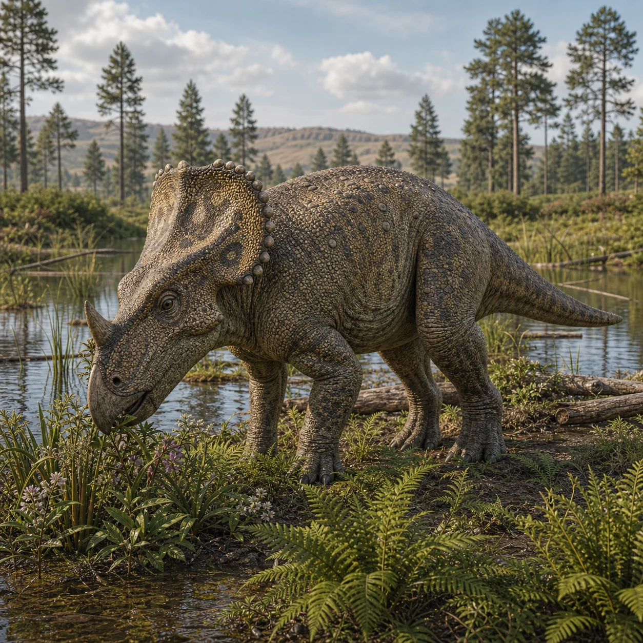 Avaceratops — reconstrução científica