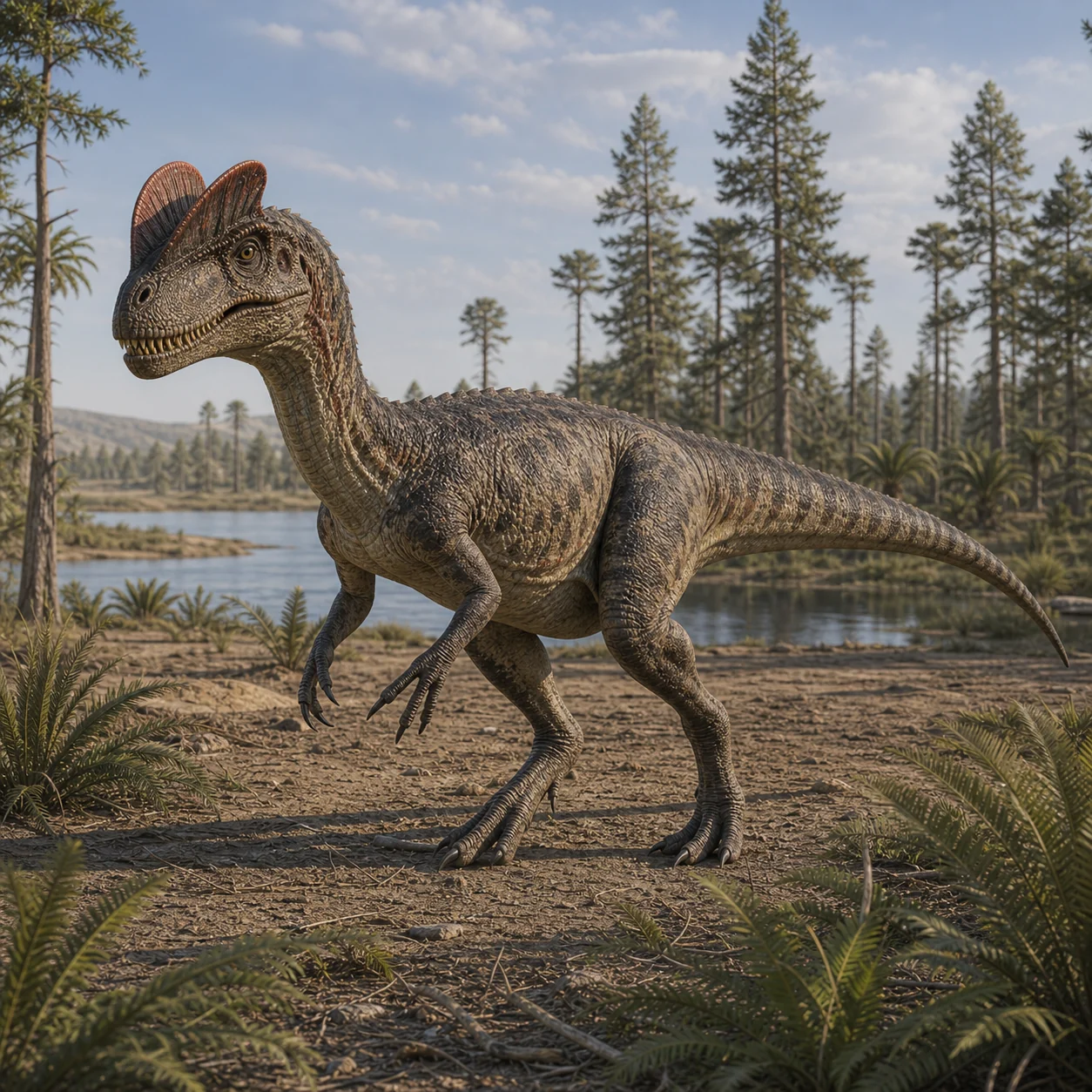 Dilophosaurus — reconstrução científica