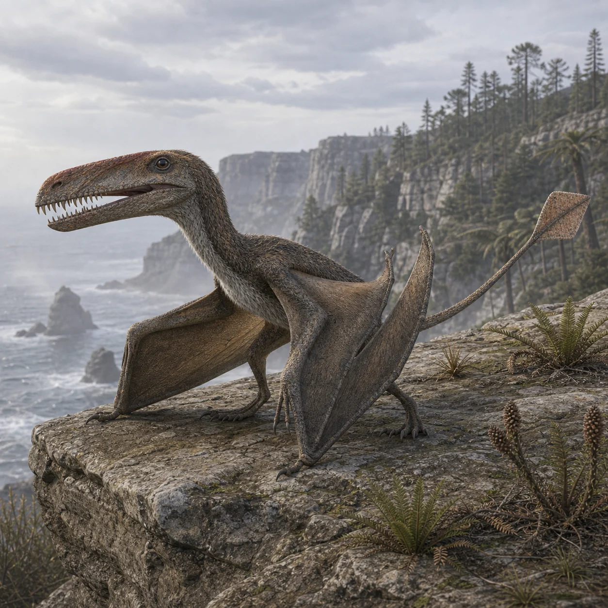 Dimorphodon — reconstrução científica
