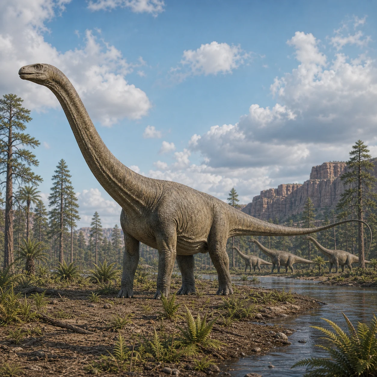 Diplodocus — reconstrução científica