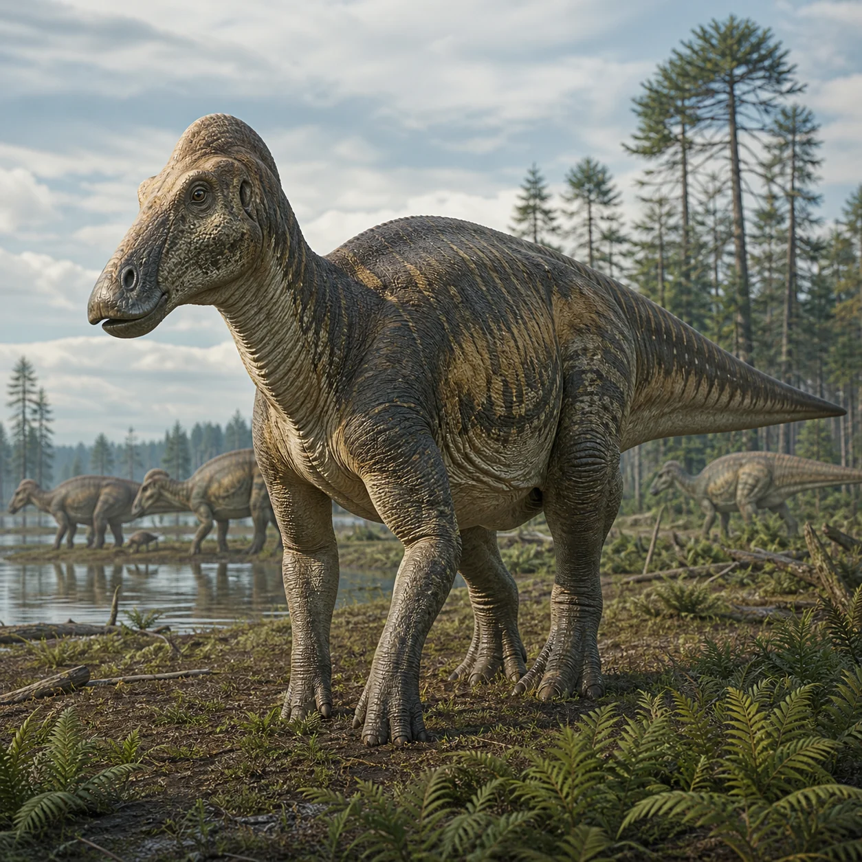 Edmontosaurus — reconstrução científica