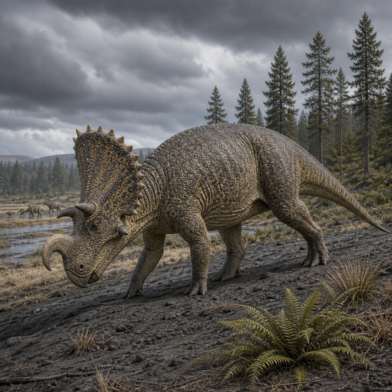 Einiosaurus — reconstrução científica