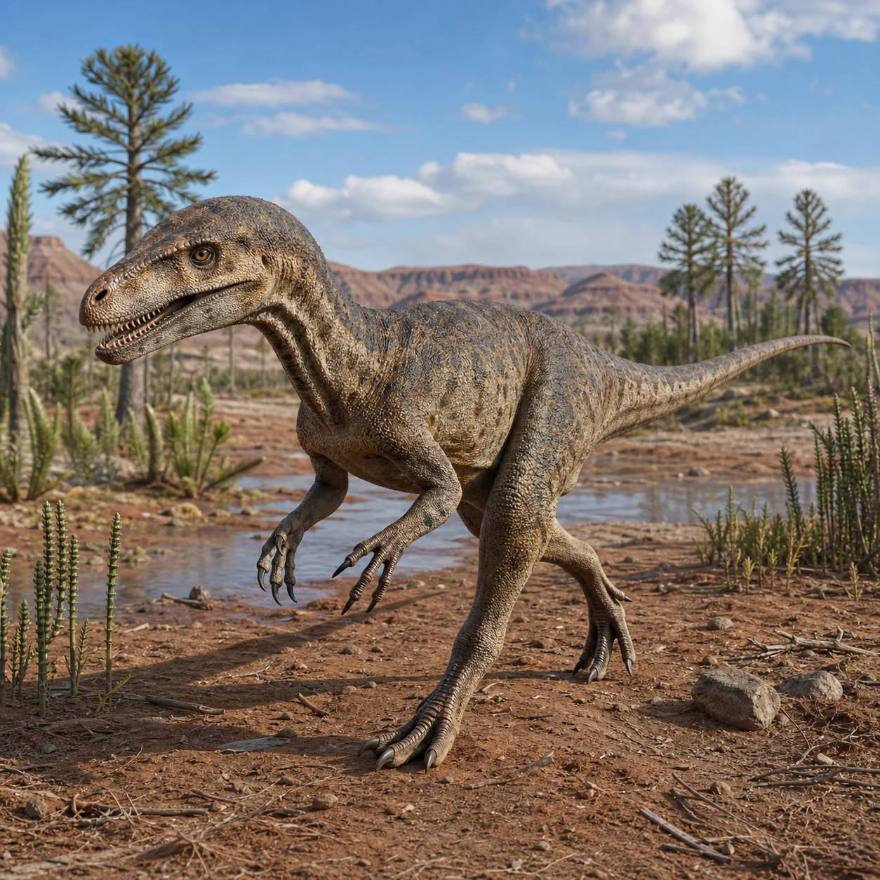 Herrerasaurus — reconstrução científica