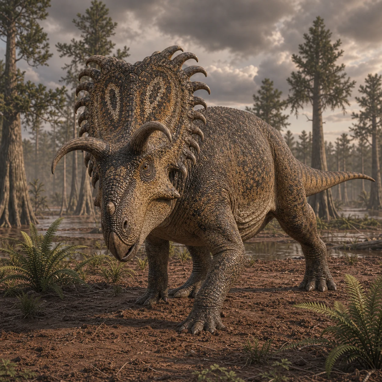 Kosmoceratops — reconstrução científica