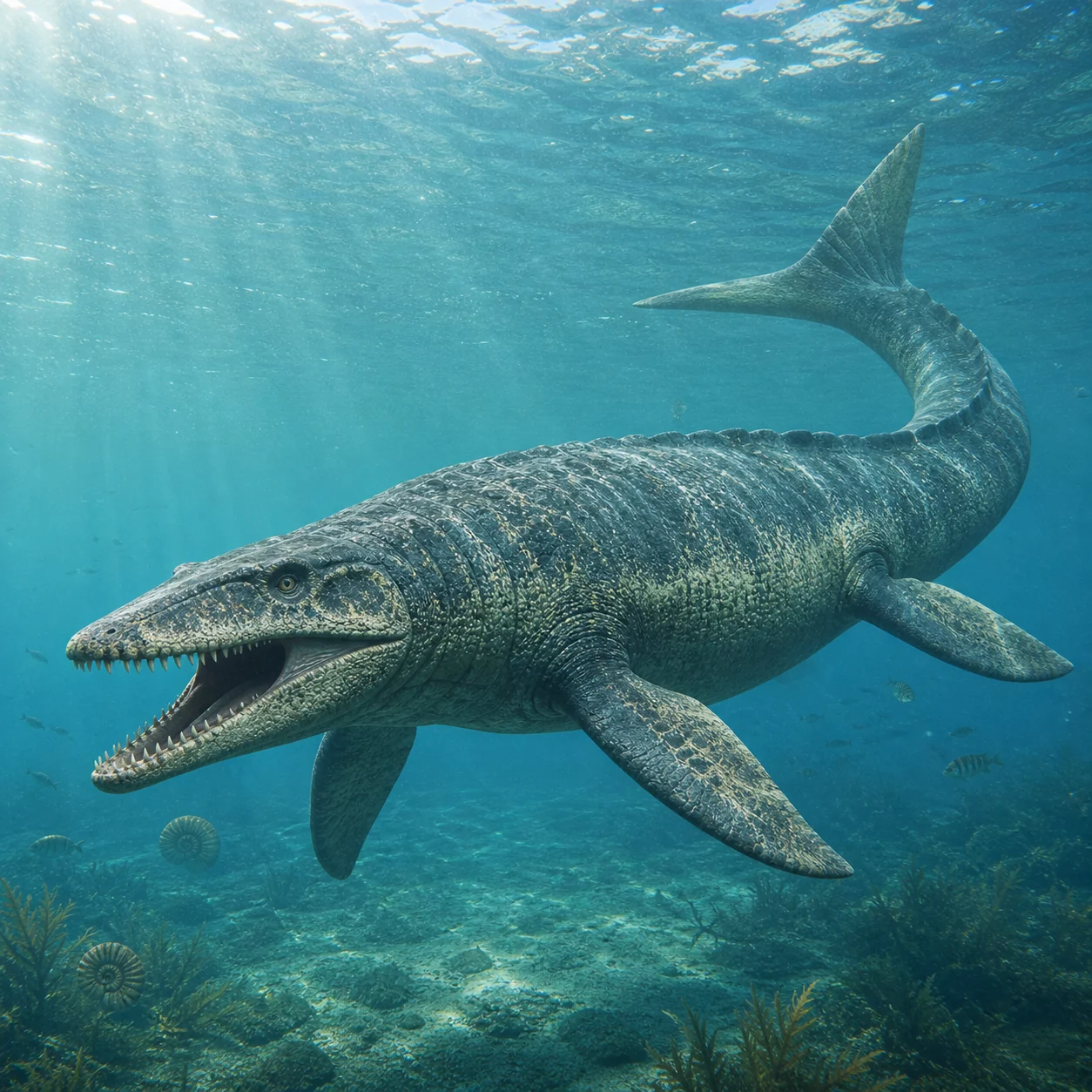 Mosasaurus — reconstrução científica