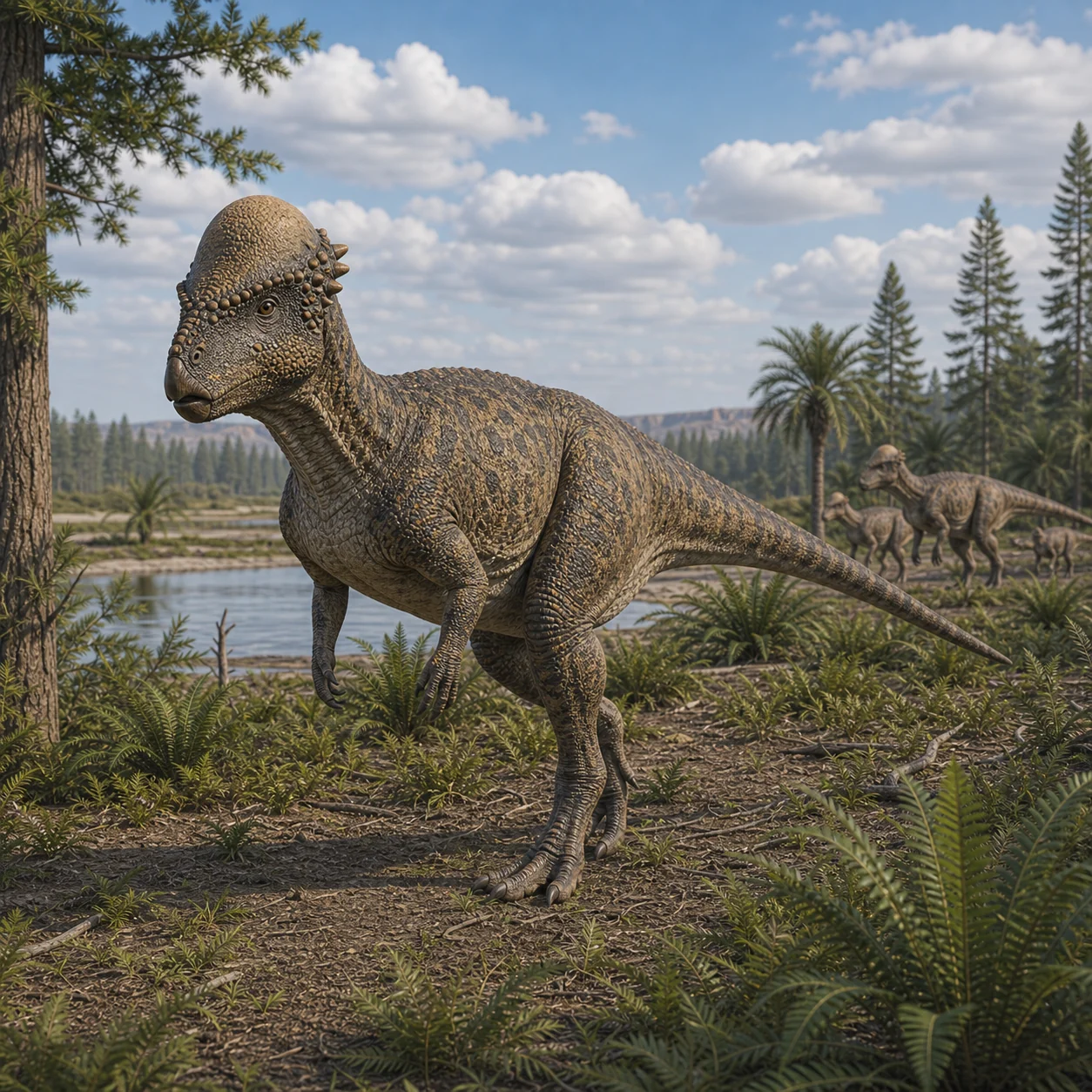 Pachycephalosaurus — reconstrução científica
