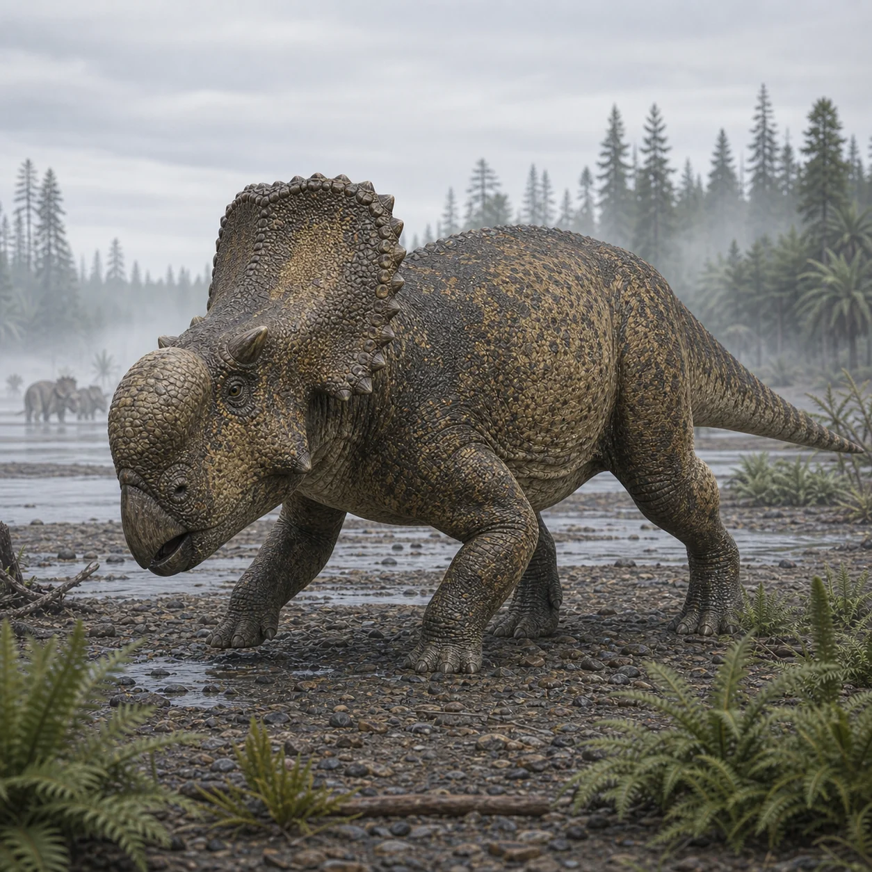 Pachyrhinosaurus — reconstrução científica