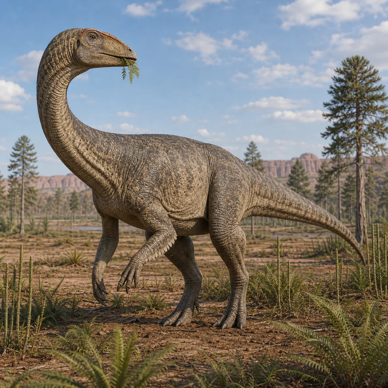 Plateosaurus — reconstrução científica