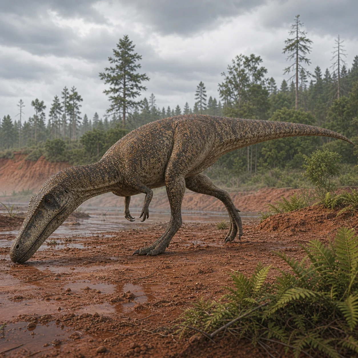 Qianzhousaurus — reconstrução científica