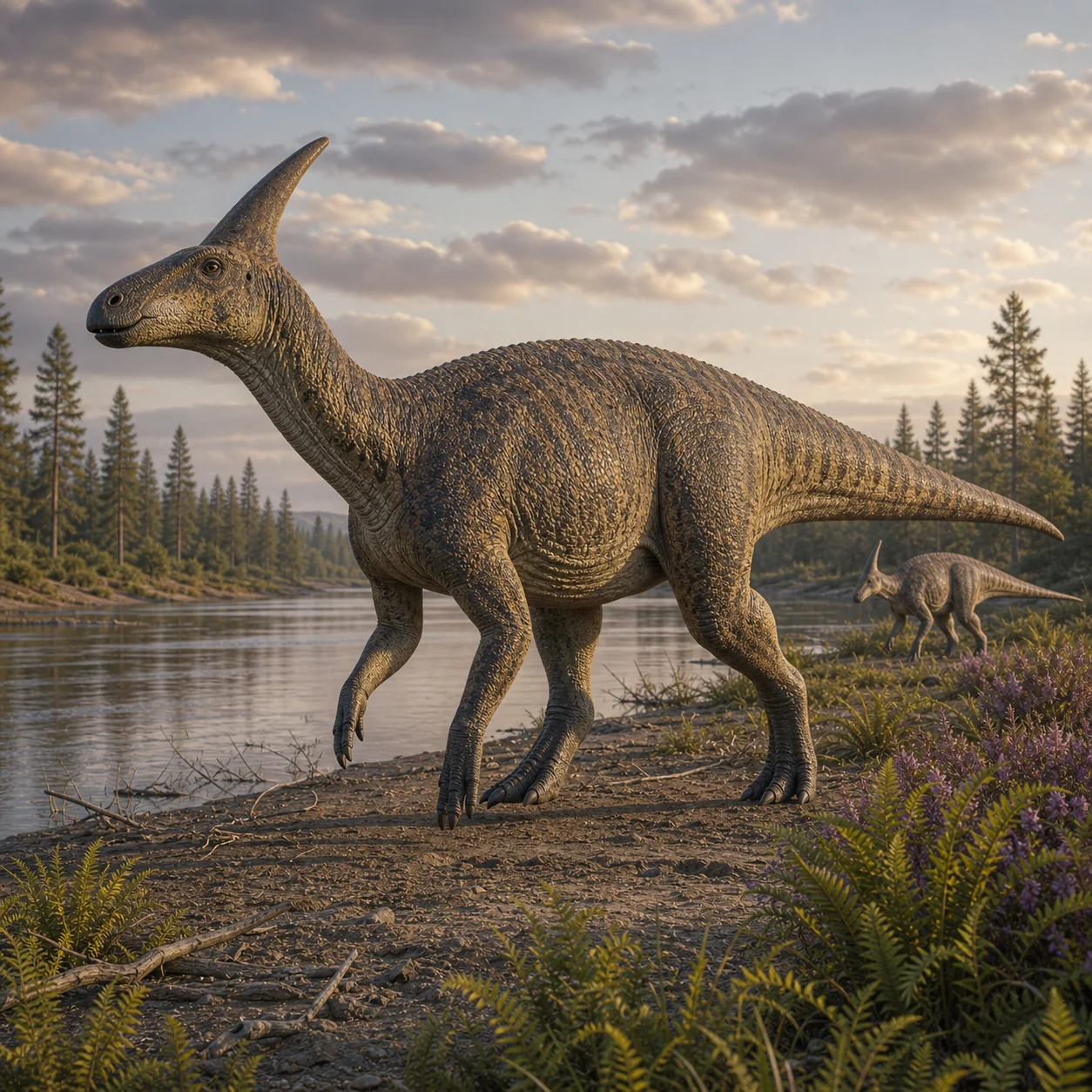Saurolophus — reconstrução científica