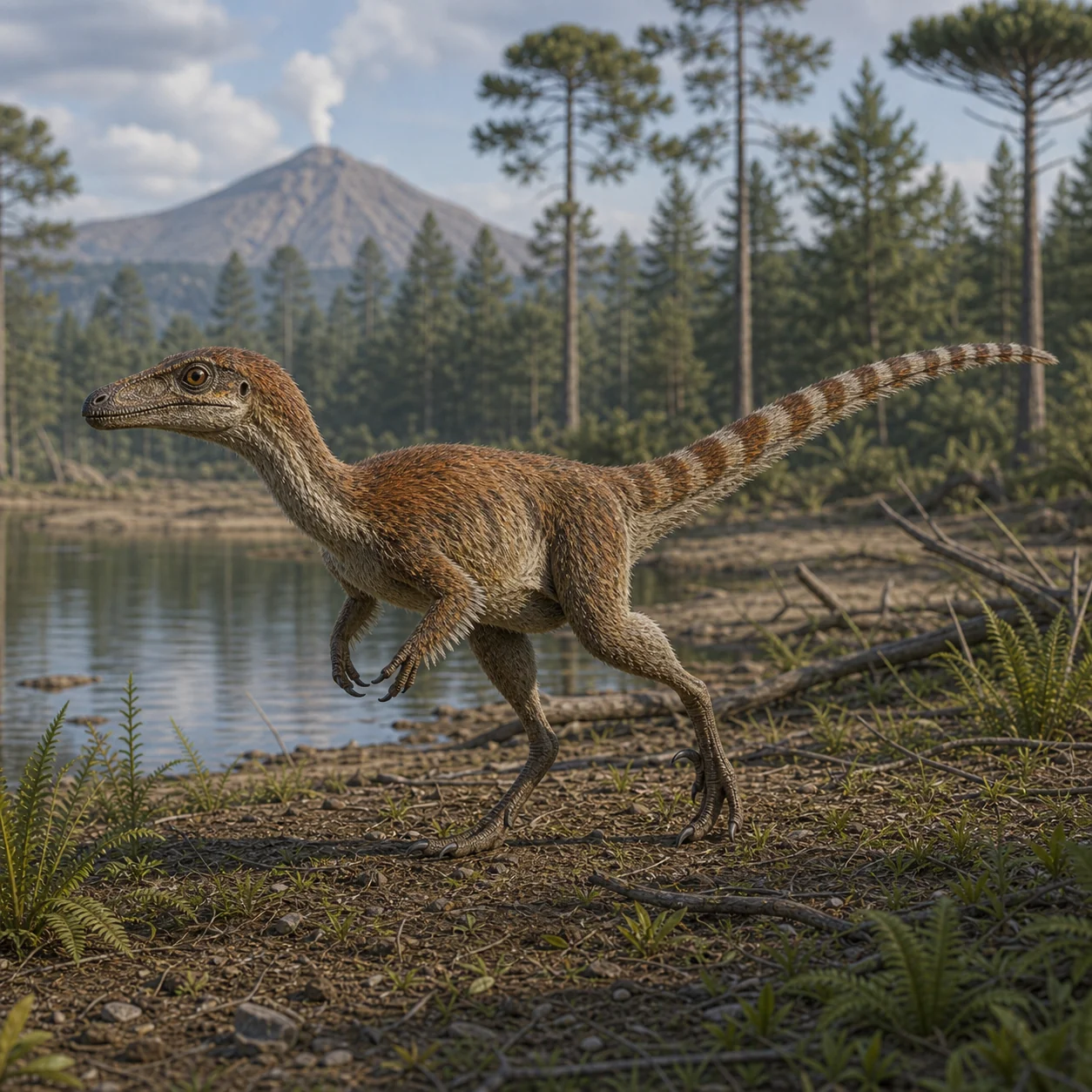 Sinosauropteryx — reconstrução científica