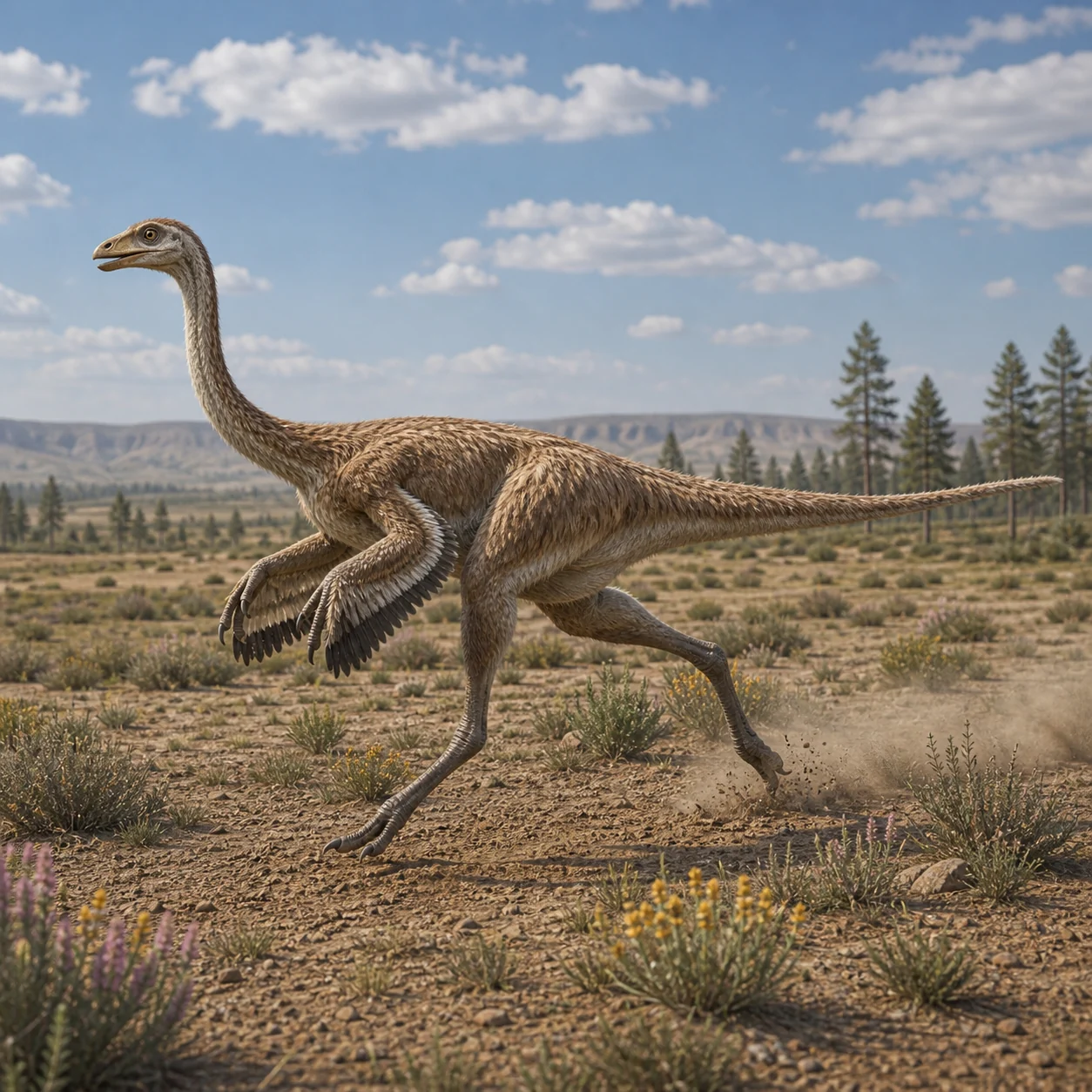Struthiomimus — reconstrução científica