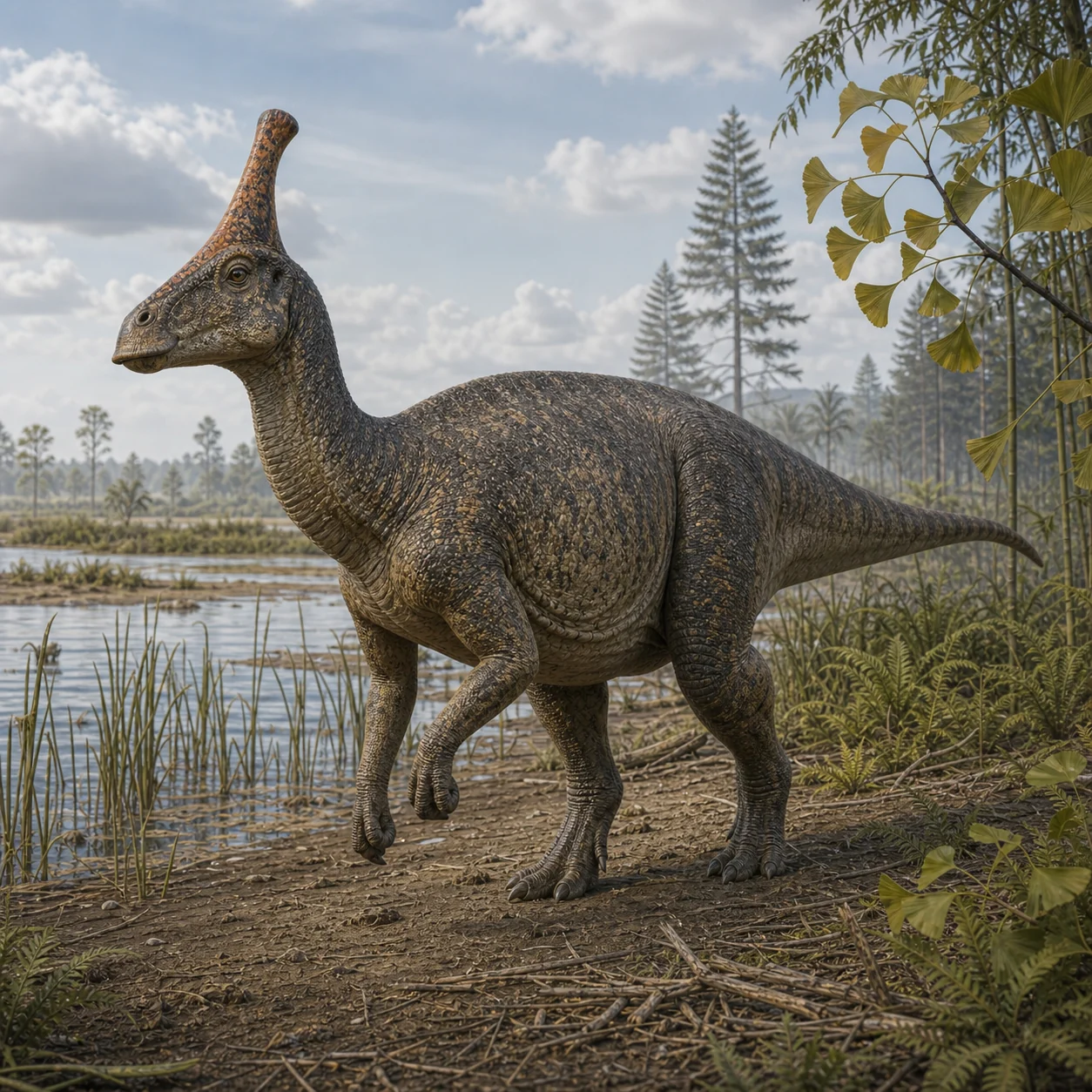 Tsintaosaurus — reconstrução científica